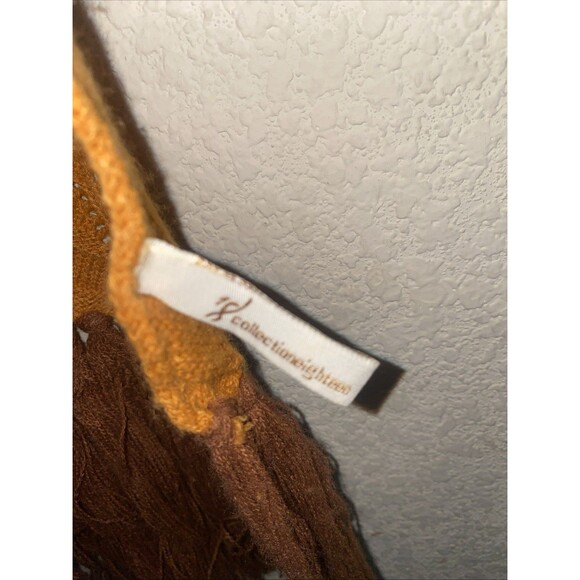 Cable Knit Fisherman Long Fall Scarf 18 Collection Eighteen Fringe Colorblock - Picture 3 of 7